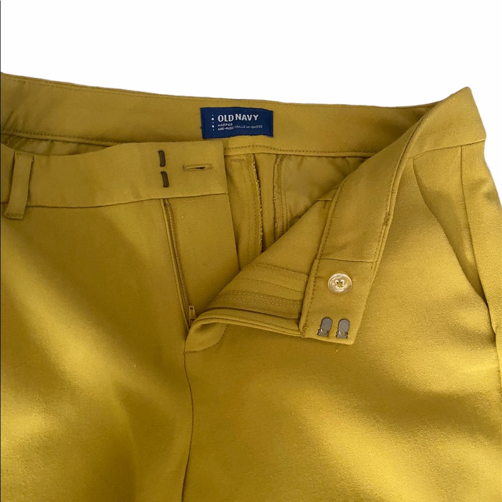 Old Navy Mustard Yellow Harper Mid Rise Ankle Pant - Picture 6 of 9